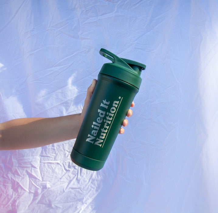 Nailed It Nutrition Green Stainless Steel Shaker Bottle