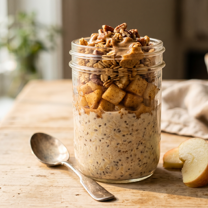Apple Pie Protein Overnight Oats