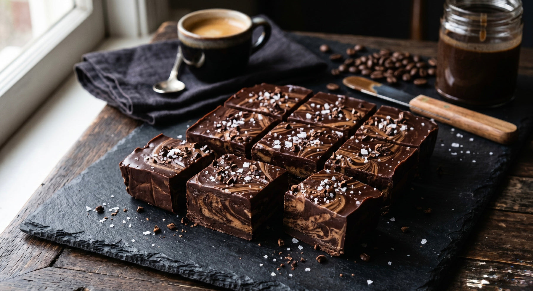 Tahini Espresso Protein Fudge