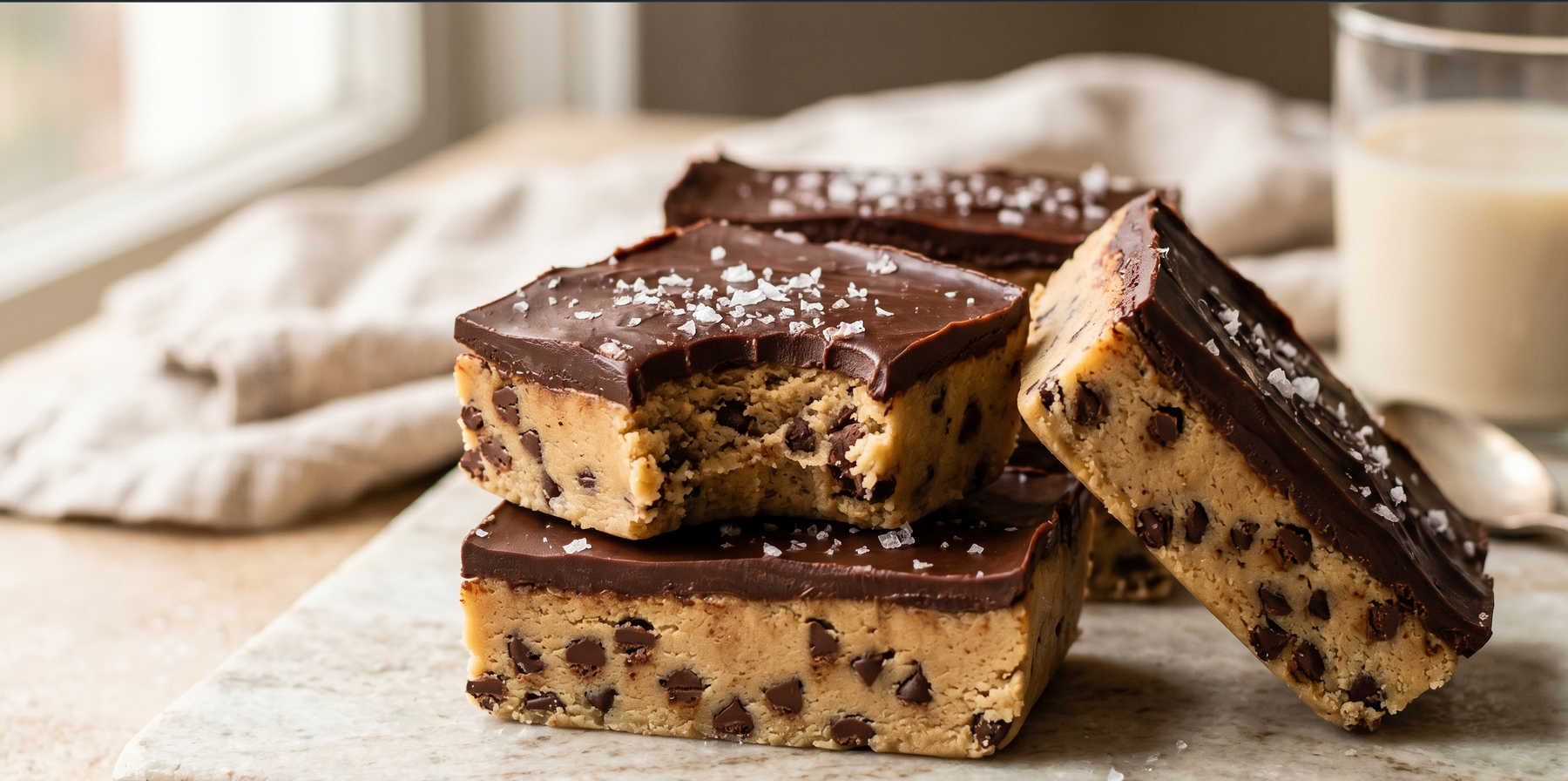 Cookie Dough Protein Fudge Bars