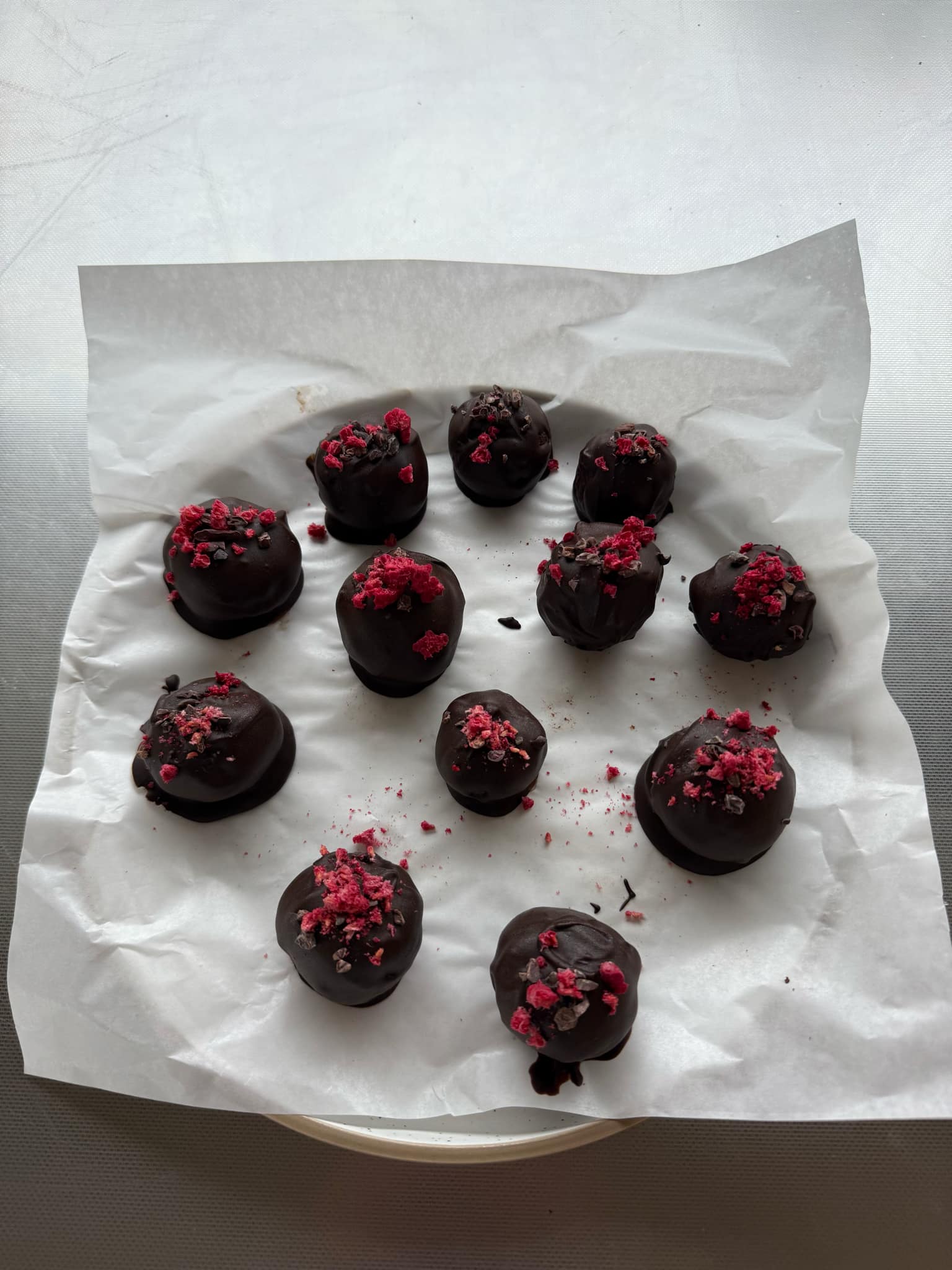 Raspberry Chocolate Protein Balls