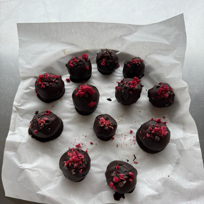 Raspberry Chocolate Protein Balls