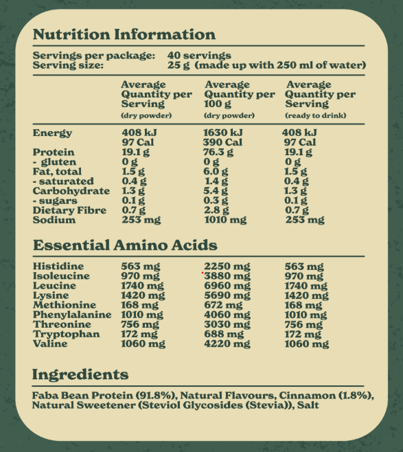 Vanilla Cinnamon Plant Protein
